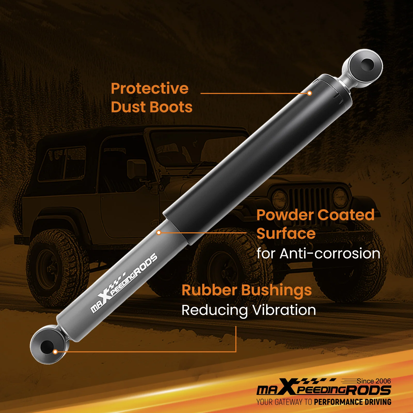 Dual Steering Stabilizer Kit for Jeep Wrangler 1987-95 4-6.5