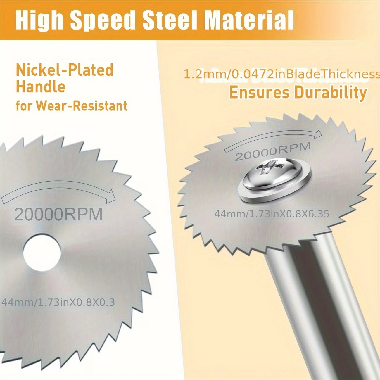 Metal/Wood/Plastic Cutting Discs, Durable Rotary t High-Speed Steel Saw Blades 10Pcs, 1/4