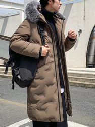 Giacca invernale da uomo nuovo cappotto invernale in cotone addensato da uomo a sezione lunga tendenza giovanile amanti belli vestiti coreani giacca Casual