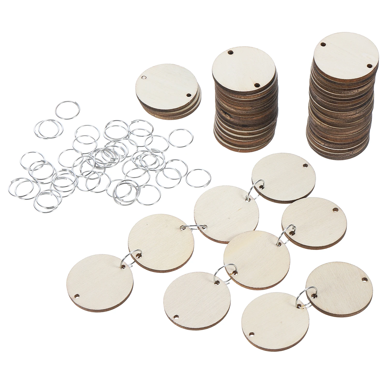 

50pc Chips Round DIY Craft Pieces Eco Friendly Piece Diy Wood Chip Reminder Decor Store Photo Prop