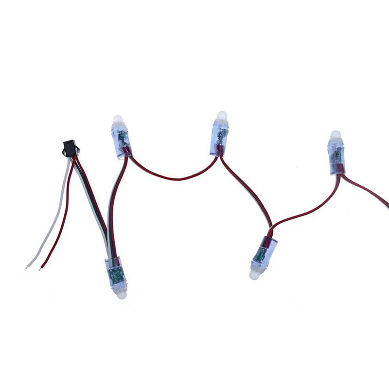 Hot-2500Pcs 12Mm WS2811 Full Color LED Pixel Light Module DC5V IP68 Waterproof RGB 2811 1903 IC Digital LED Christmas Light