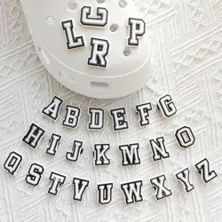 26Pcs Alphabet Letter Series Shoe Charms For Croc Shoe DIY Decoration Premium Quality Popular Charms Accessories Bubble Slides