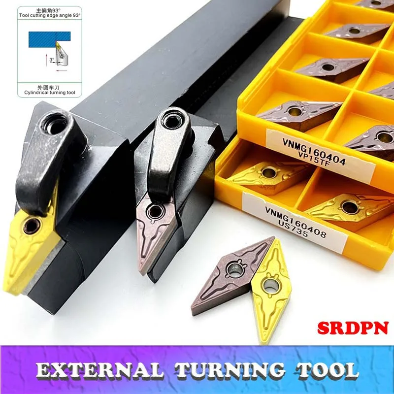 

MVJNR2020K16 MVJNR1616K16 MVJNR2525M16 External Turning Tool Holder VNMG160404 Carbide Inserts MVJNR Lathe Cutting Tools Set