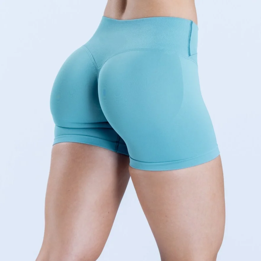 

BLAZEMOVE Vision шорты высокой эластичности спереди с V-образной талией бесшовные брюки из трех частей тренажерный зал фитнес шорты для йоги для женщин