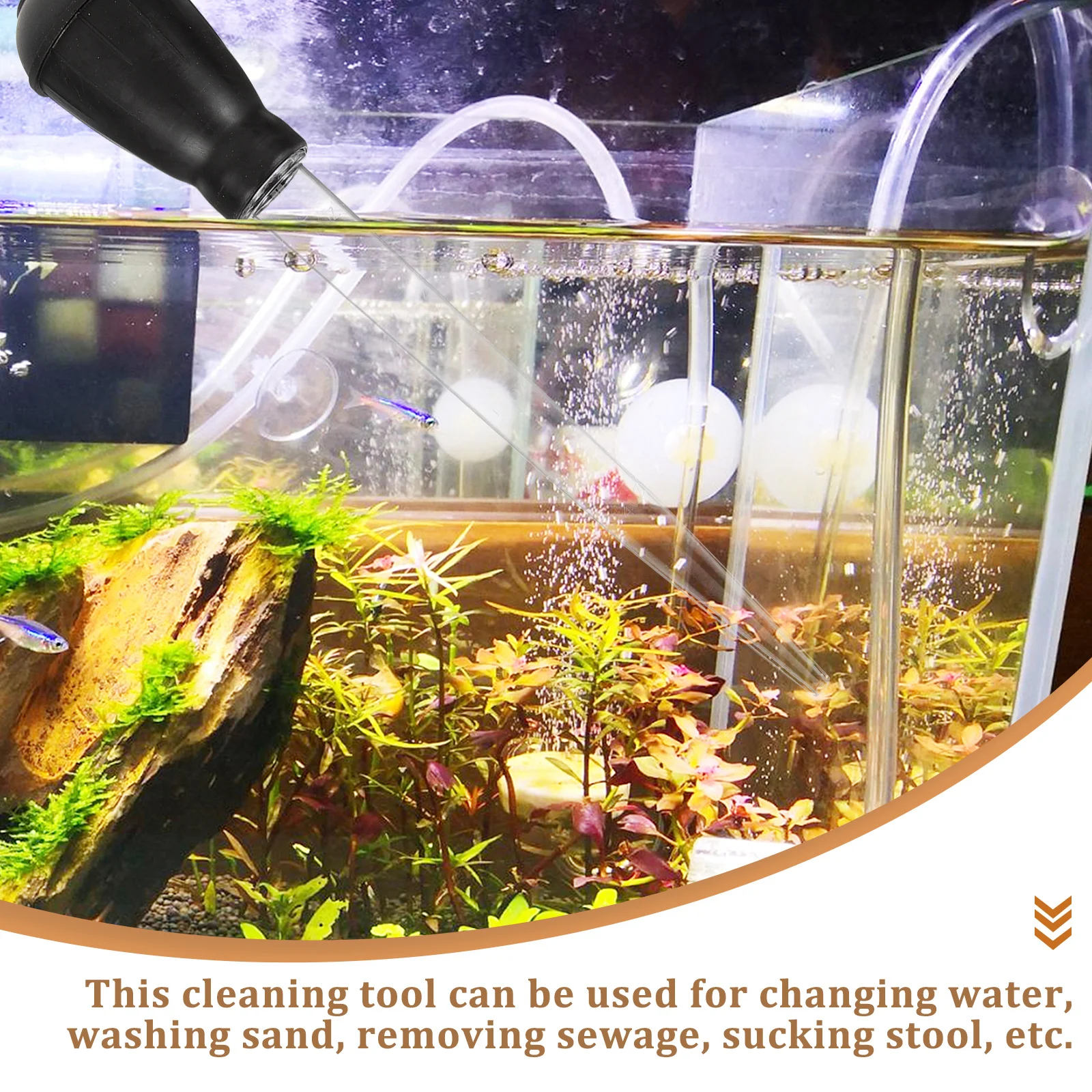 

1 set 1 Set Manual Faeces Cleaner Portable Practical Supply Siphon For Aquarium Cleaning Tool Household Water Cleaner Fish Tank