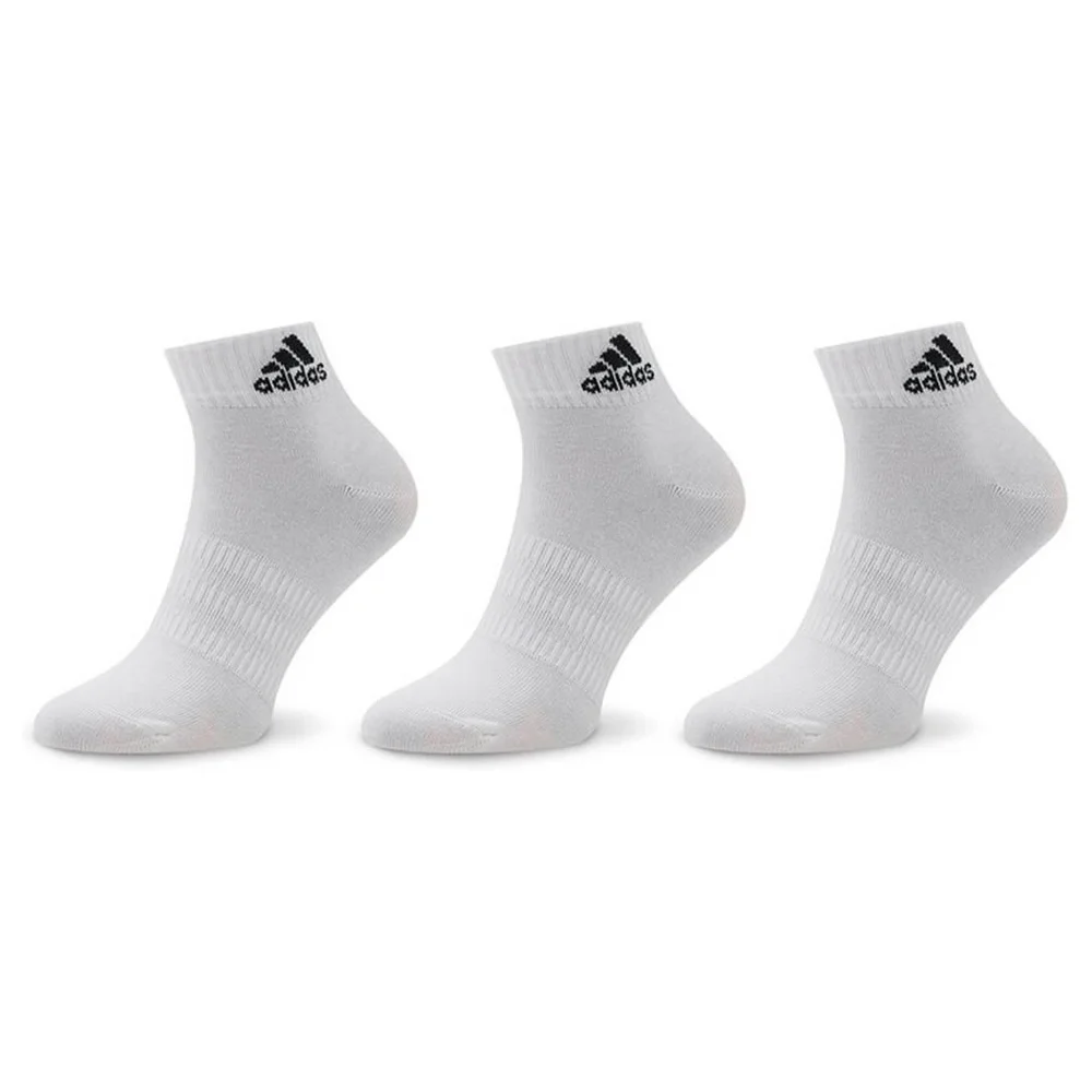 adidas Comfortable, Versatile, Lightweight, Skin-Friendly, Durable Premium Cotton Socks—Unisex, 3-Pair Pack, White HT3468