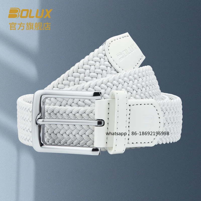

Мужской ремень для гольфа BOLUX с пряжкой без удара, спортивный плетеный ремень, подарочная коробка