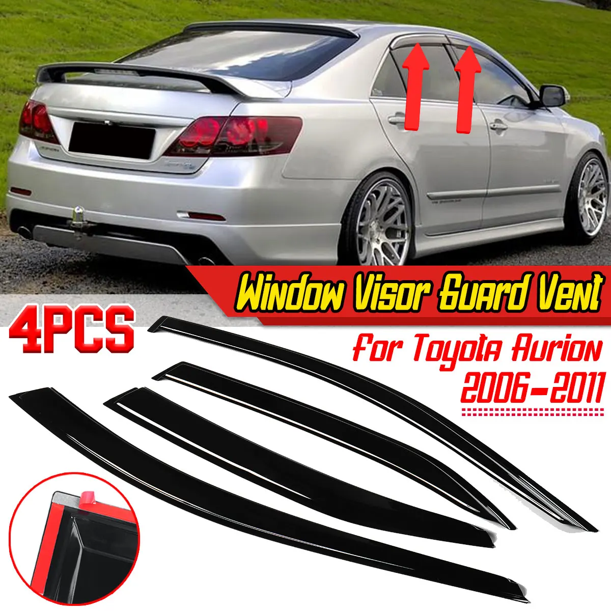 Car Side Window Deflector For Toyota Aurion 2006-2011 For Corolla Hatch 5Dr 2012-2018 Window Visor Vent Sun Shade Rain Guards