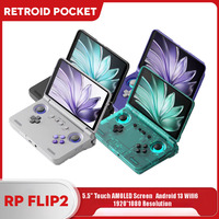Retroid Pocket Flip2 Retro Handheld Game Console 5.5 Inch Touch AMOLED Screen 1080P SD865 Android 13 Wifi6 Portable Video Player