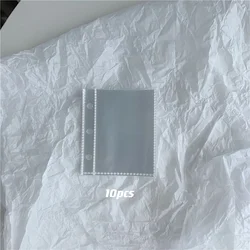 10pcs Sheet 3 Inch Photocard Sleeve PP Clear Acid free-No Singel Grid Pocket Binder 3 Holes Pages Card Sleeves