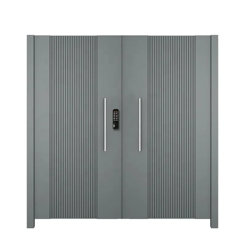 Courtyard Entrance, Villa Entrance, Aluminum Alloy Double Door, Painted Brushed, Customized Size and Color, Durable