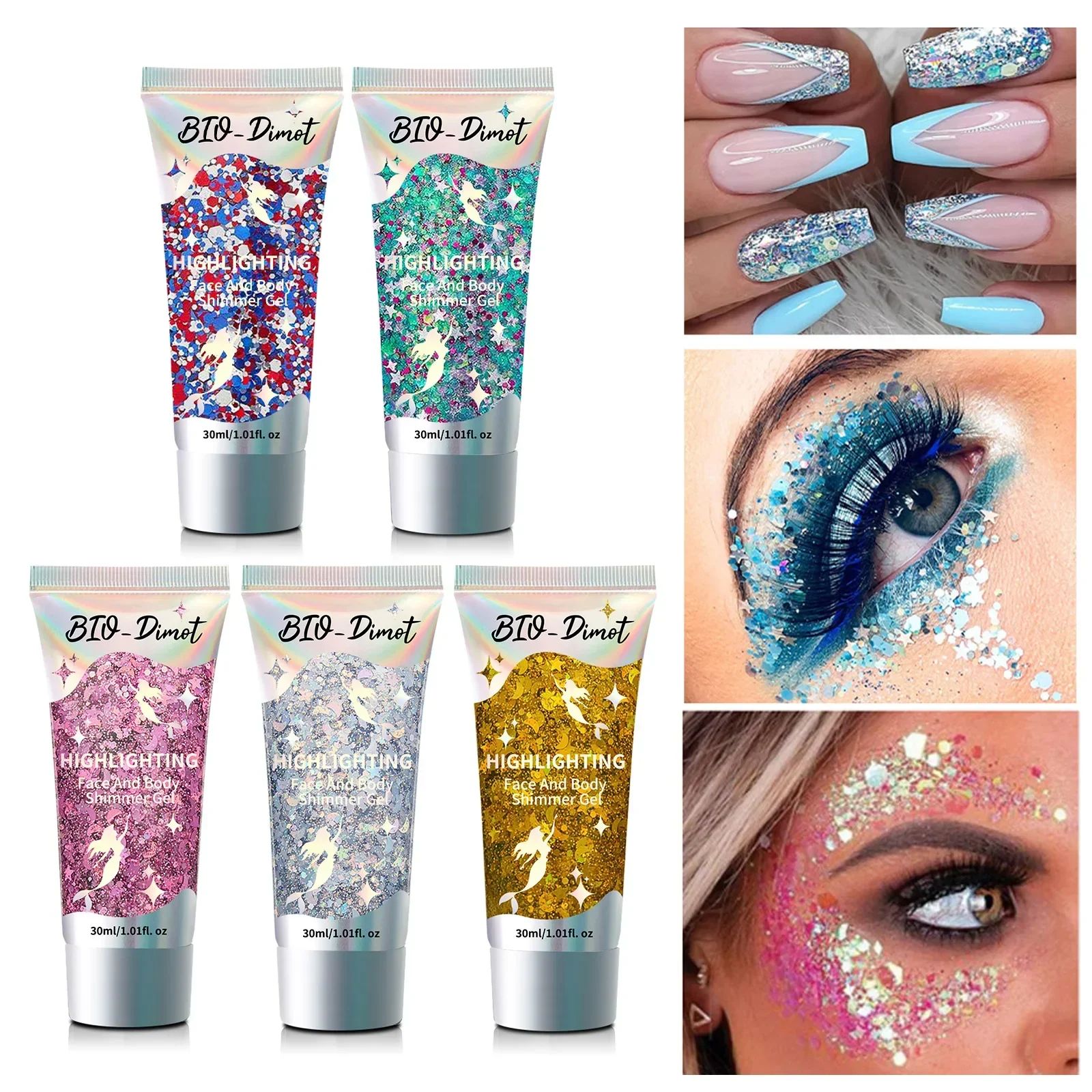 Corpo glitter rosto glitter gel festival e desempenho de palco ótimo para presente cabelo glitter maquiagem auto-adesivo glitter gel