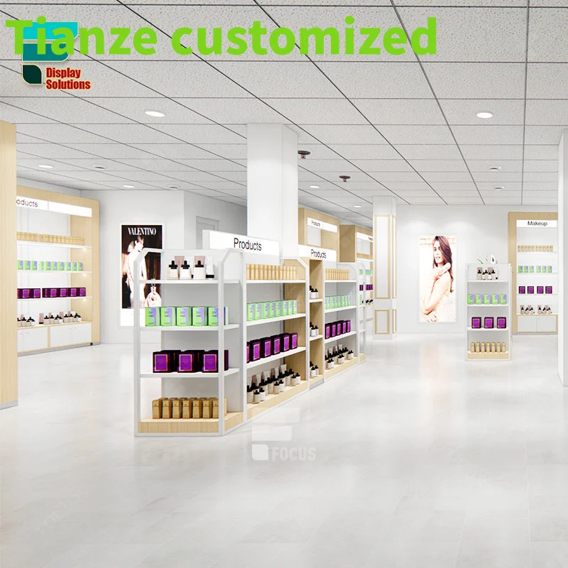 

Customized-Beauty Supply Counter Hair Brush Display Showcase Display Hair Extensions