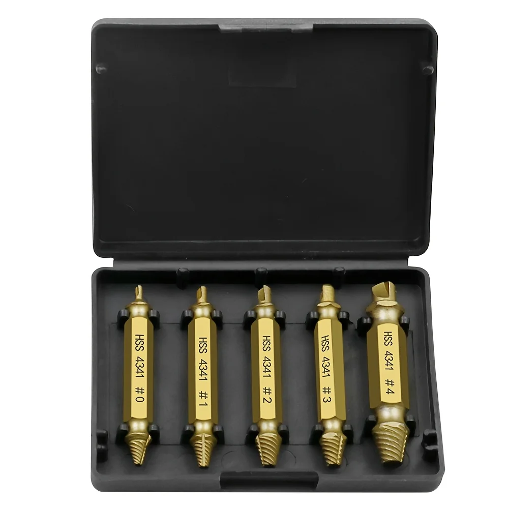 Damaged Screw Extractor Set HSS Drill Bit Stripped Broken Remover Small Easily Quickly Take Out Kit Easy Demolition Power Tools