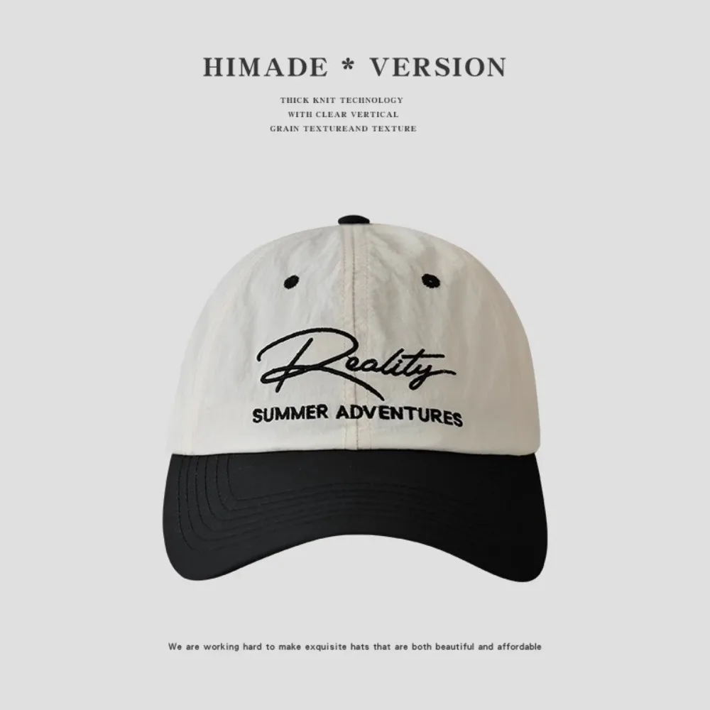 

Korean Style Quick-Drying Baseball Cap Sun-Proof Soft Peaked Cap Embroidery Alphabet Women Cap Summer Outdoor