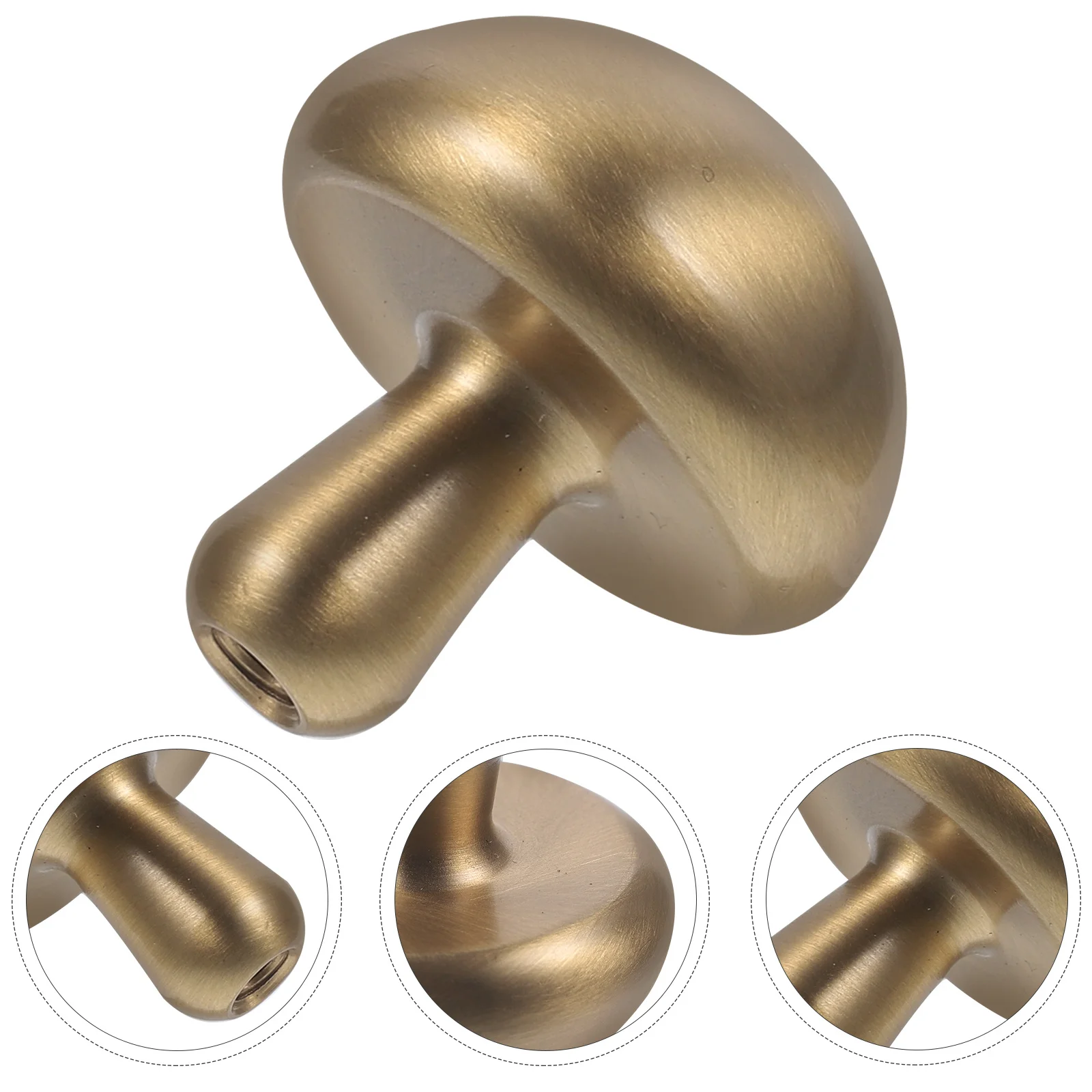 

Brass Knob Mushroom Style Metal Cabinet Handle for Drawers Dresser Cupboard Wardrobe Modern Gold Cabinet Knobs Decorative