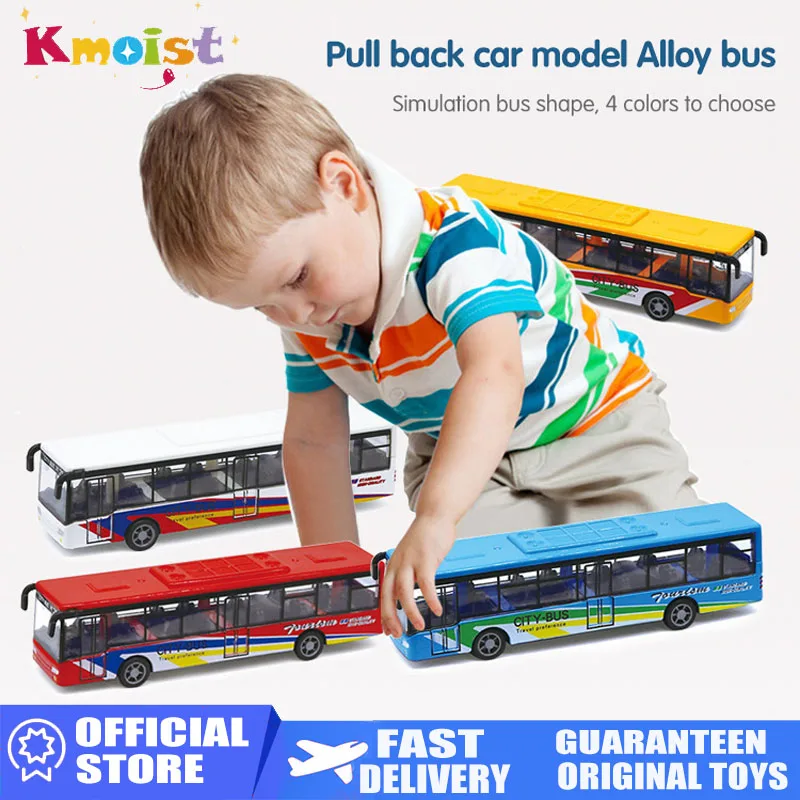 Modello di auto in lega auto giocattolo per bambini 15Cm tirare indietro Bus modello di autobus giocattoli per auto per ragazzi regali per bambini giocattolo per la prima educazione del bambino