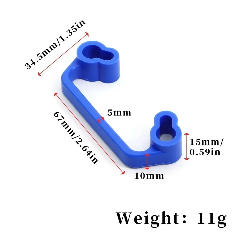 Silica Gel Chassis Handle Rear Bumper for Tamiya TT01 TT02  RC Car Upgrade Parts Accessories