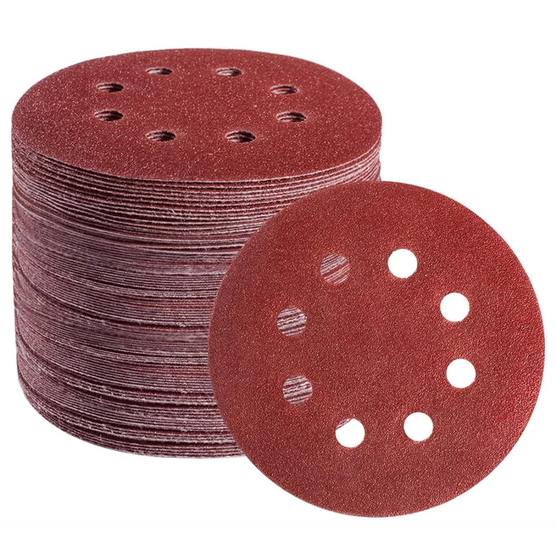 1728pcs/Carton 240 Grit Aluminum Discs 125mm Hook Loop Orbital Sander Pads Effective Abrasive Tools Metal Sanding OEM