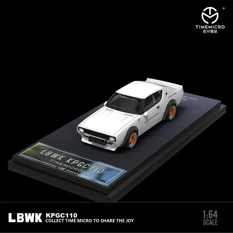 Time Micro 1:64 LBWK Skyline KPGC10 Diecast Diorama Car Model Collection Miniature Carros Toys