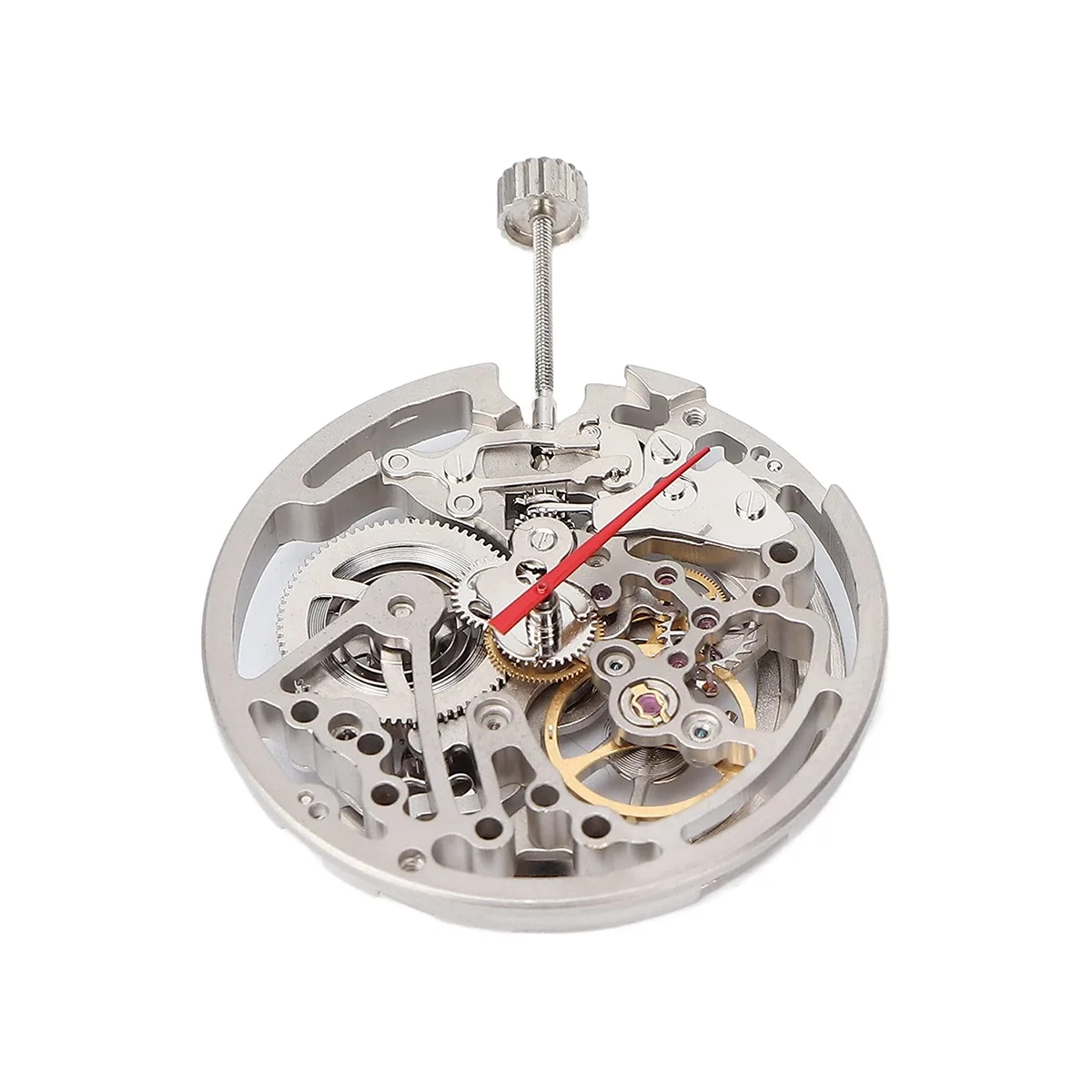 

Automatic Mechanical Watch Movement,DIY Automatic Hollow Watch Movement with Plastic Storage Box ForOld Part Replacement