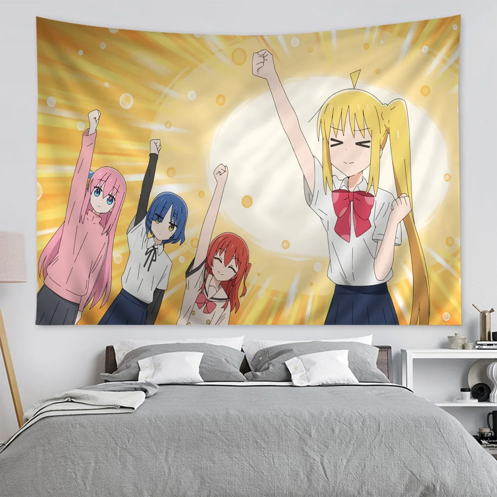 Pop Anime B-Bocchi T-The Rock Cartoon Tapestry Bohemian Wall Tapestries Mandala Wall Hanging Sheets