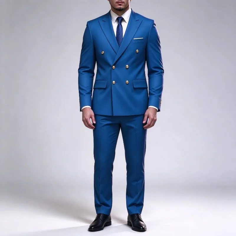 Men's 2Piece Casual Suit Set Blazer And Trousers Suitable For Wedding Business Dinner Prom Party And Other Formal Occasions