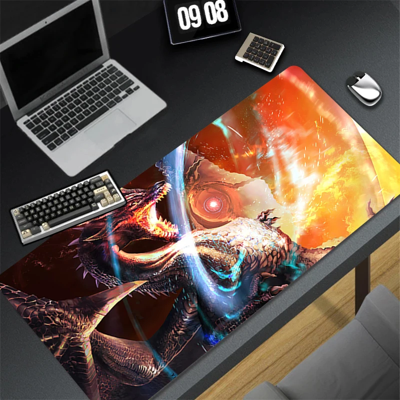

Anime Mouse Pad Gamer Keyboard Pad Desk Mouse Mat Monster Hunter Wilds Carpet Rubber Tapis Souris Gaming Notbook PC Mousepad
