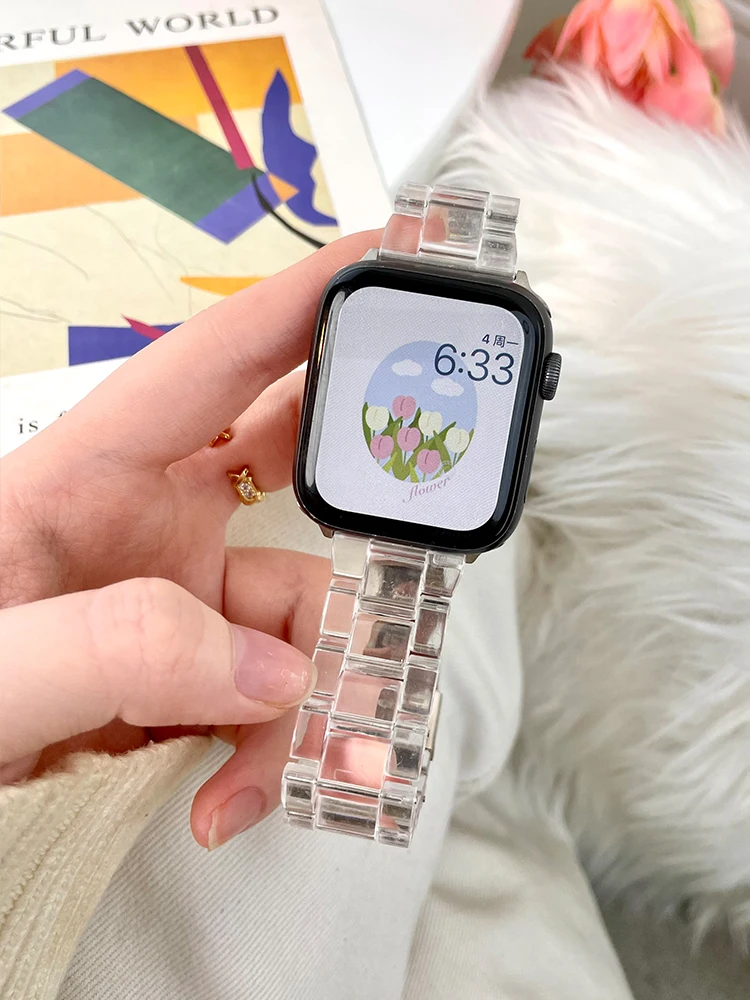 Ремешок Candy Rainbow подходит для Apple Watch Band 9/8/7 65SE42/38/44/40/45/49 мм, кольцо для умных часов iWatch, ультра сменный браслет