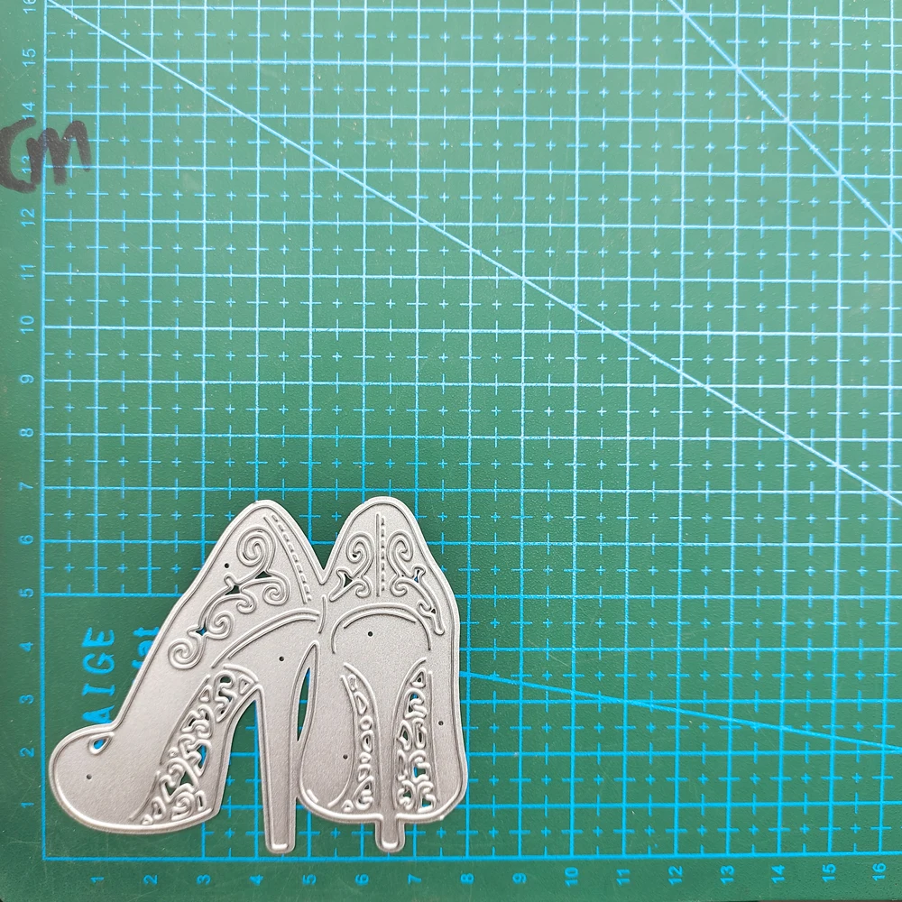 Metal Cutting Dies Lace High Heels Stencils For DIY Scrapbooking Decorative Embossing Handcraft Template