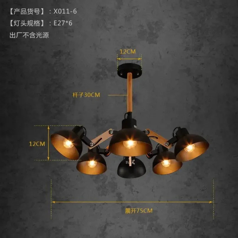 

loft lampara Retro deteto colgante vintage creative luminaria ceiling stretch lights for living room bar cofe lustres de sala