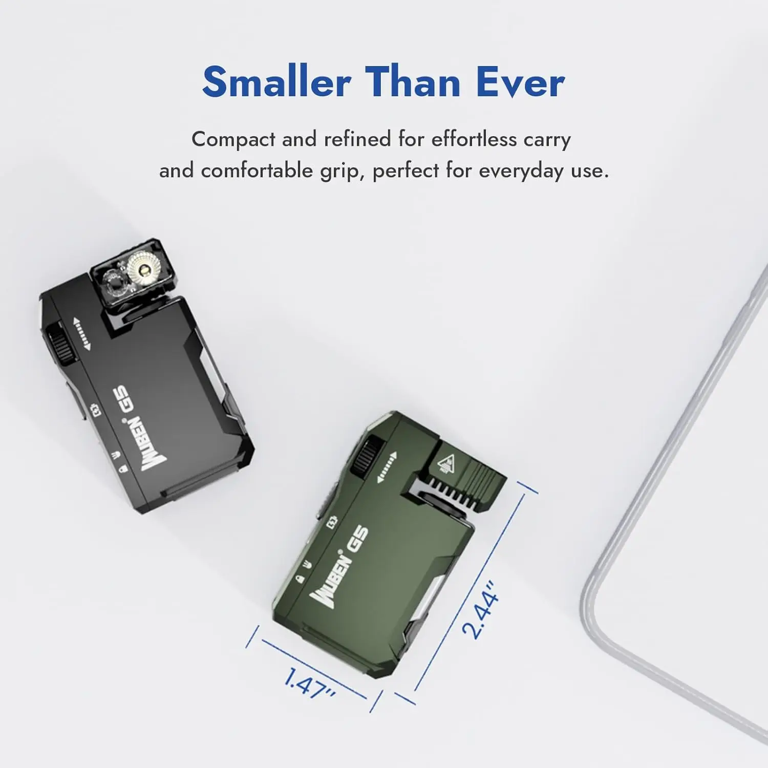 WUBEN G5 Rechargeable EDC Powerful RGB Flashights, 400 Lumens Portable Flat Mini Flashlights, Magnetic Keychain Light