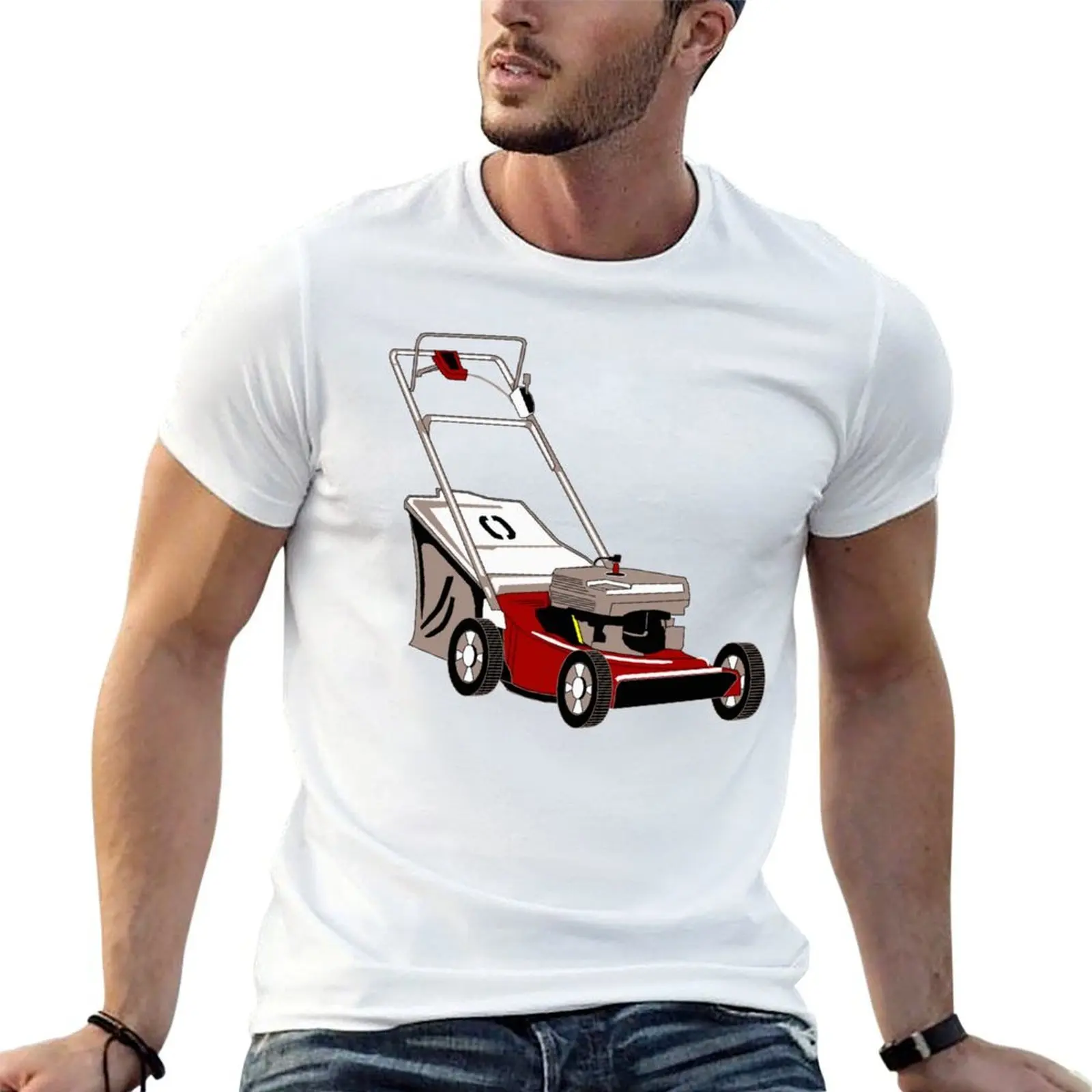 

T-Shirt shirt shirts t man Lawnmower graphic Bagger with man shirts man cotton for t luxury t