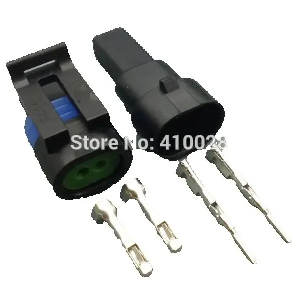 worldgolden 5/30/100sets 1.5mm 2pin 2p kit male female auto waterproof connector 12162193 12162195