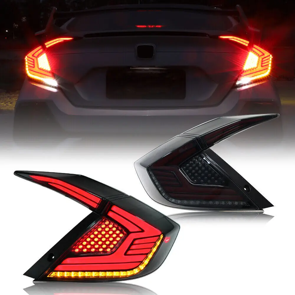 

LED Tail Light for Honda Civic Sedan 10th Generation 2016-2021 Dynamic Sequential Turn Signal DRL Start Animation Rear Light Ass