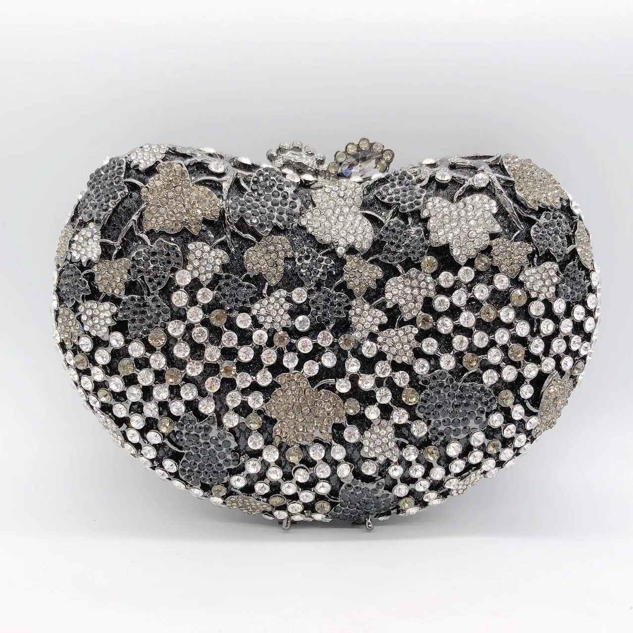 

Grape Leaf Diamond Dinner Bag Cashew Nut Banquet Rhinestone Hand Dress Clutch Crystal-Embellished Party Clutch Cartera De Fiesta