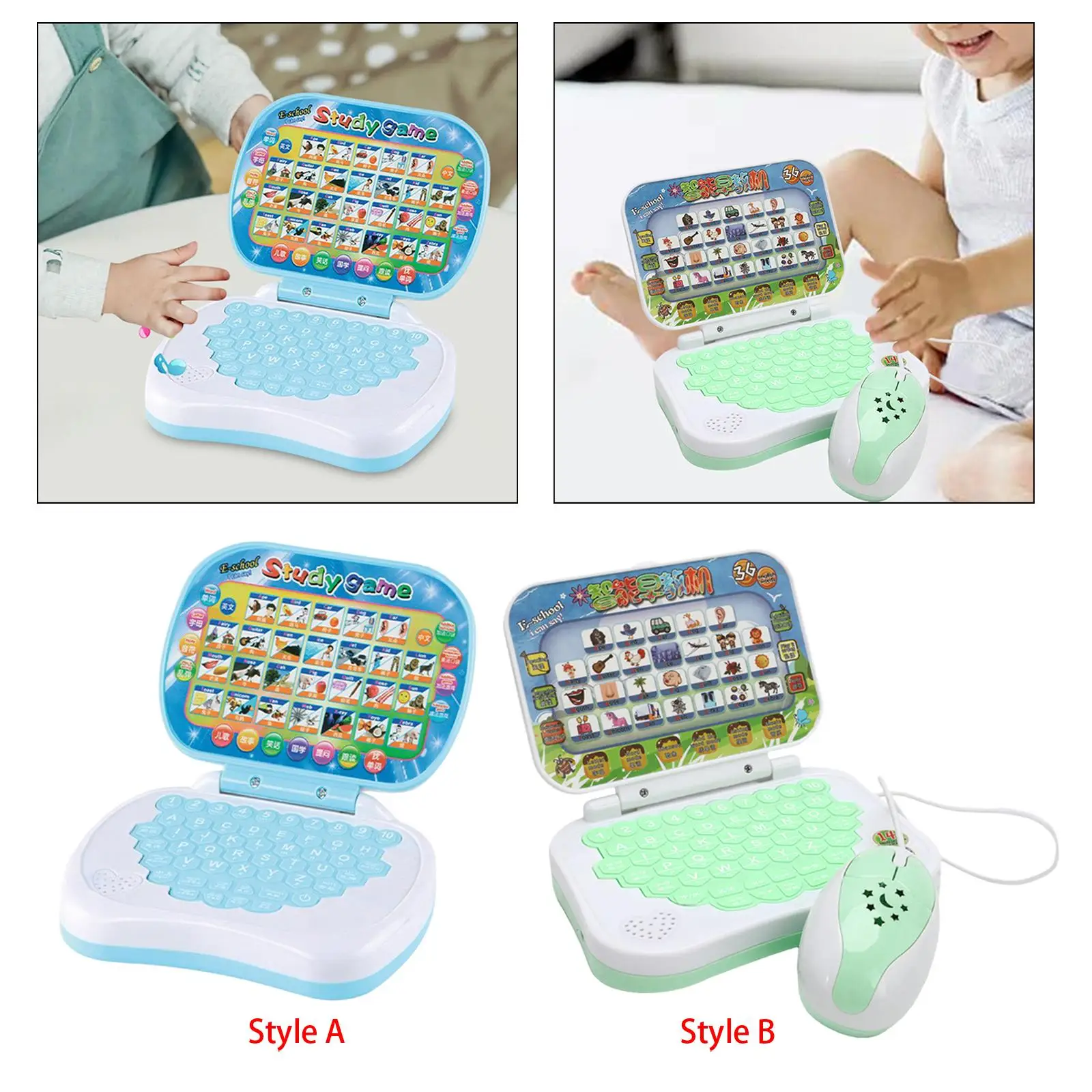 Multifunction Kids Laptop Toy,Early Education,English Early Education Toy,Handheld Language Learning Machine for Girls Boys