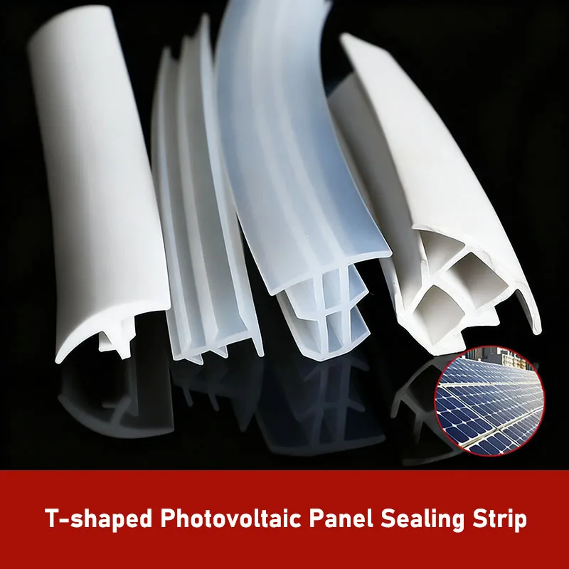 1Meter T-shaped Photovoltaic Panel Sealing Strip Solar Panel Photovoltaic Sealing Strip Anti-collision Edge Gap Filling Strip