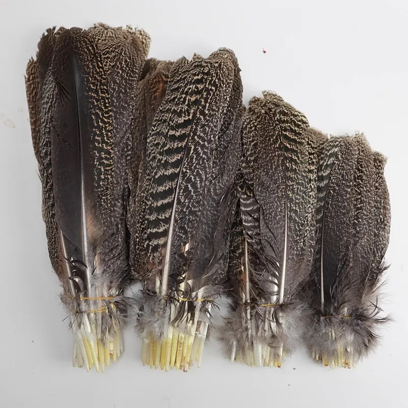 

10Pcs/Lot! 25-40cm Large Mottled Peacock Wing Quill Feathers for Craft Millinery Fly Fishing,Home Party Decoration Plumas