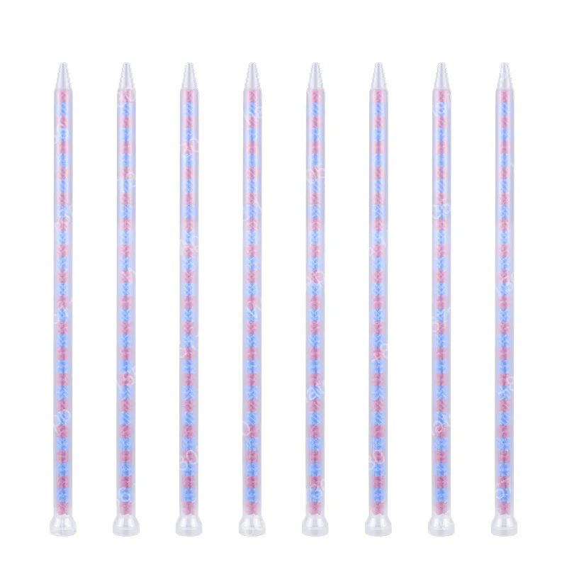 30PCSFlower core Stirring rod GSM spiral tube fork cross AB glue static mixing tube AB mixing tube mixing hose