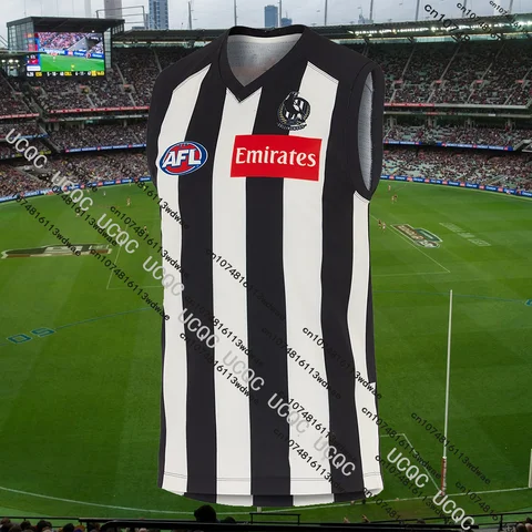 Australia 25/26 New Aussie Rules Football AFL Jersey Vest Collingwood 3D Printed Quick-dry Mens Women Sports Training Jerseys