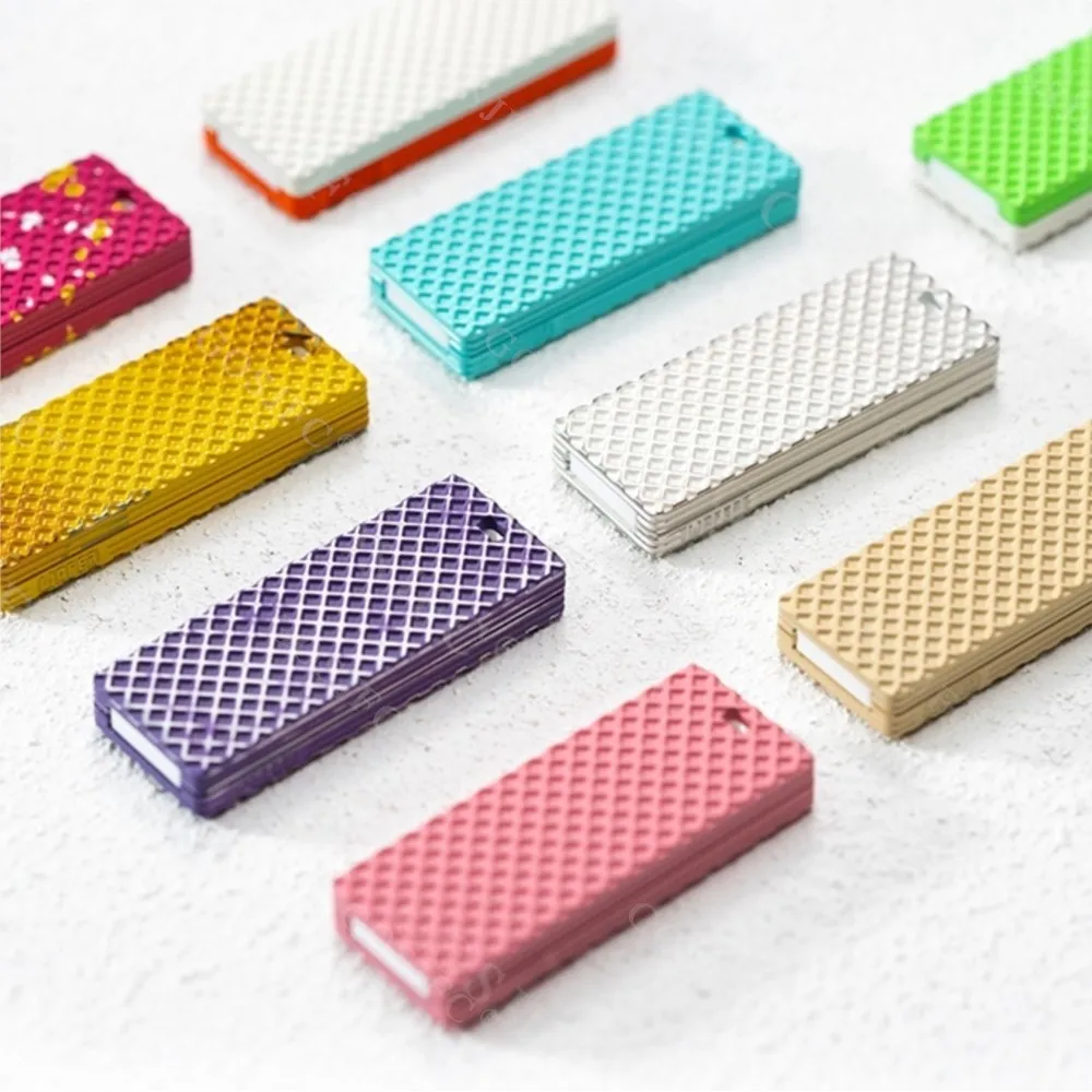 01EDC Wafer Biscuit Mecânico Fidget Slider Cor Aleatória Adulto Brinquedos de Mesa Metal Fidget Spinner Brinquedo de Alívio do Estresse