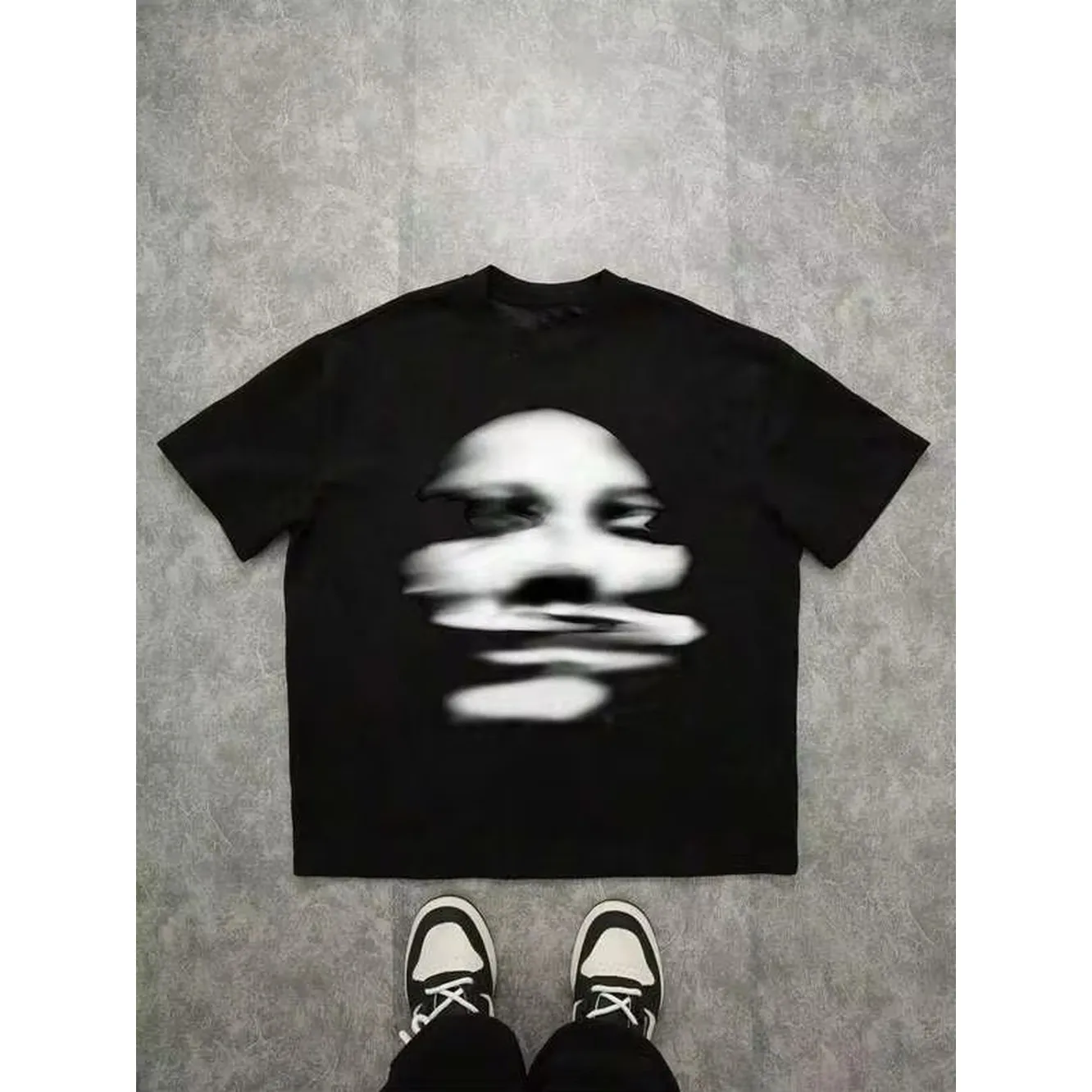 Bolty Teen Boy Abstract Print Short Sleeve Casual T-Shirt, Suitable For Summer