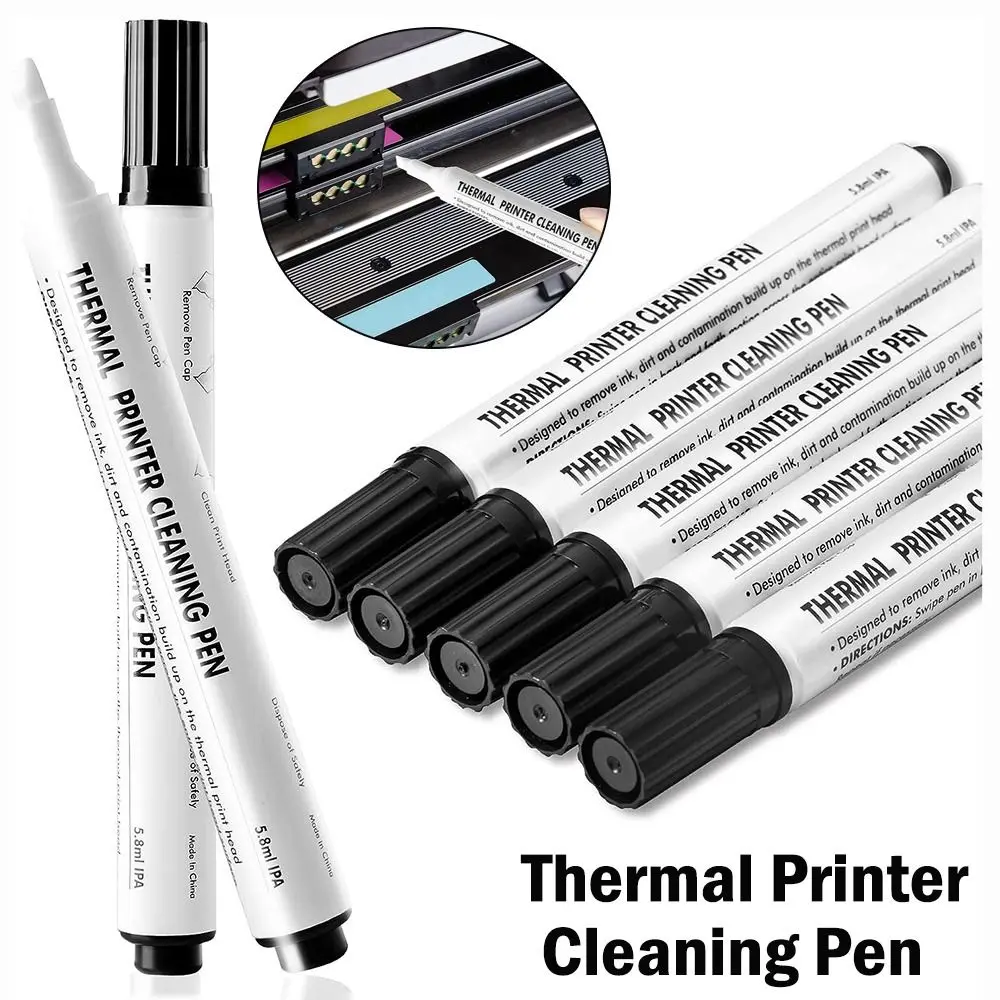 

New Plastic Thermal Printer Cleaning Pen Decontamination White Thermal Printer Cleaner Scanner Supplies For Epson