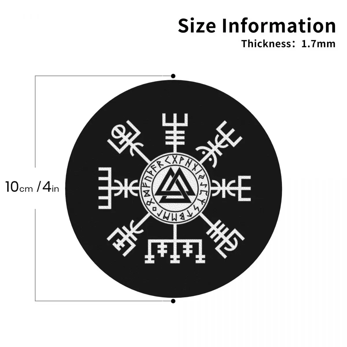 Viking Compass Vegvisir Valknut Symbol Runes Coasters Leather Placemats Insulation Coffee Mats Home Kitchen Dining Pads Set of 4
