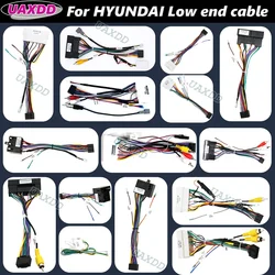 For Hyundai ELANTRA VERNA SOLARIS SONATA TUCSON IX35 I20 AZERA SANTAFE IX45 I-30 ROHENS COUPE Car Android cable harness adapter