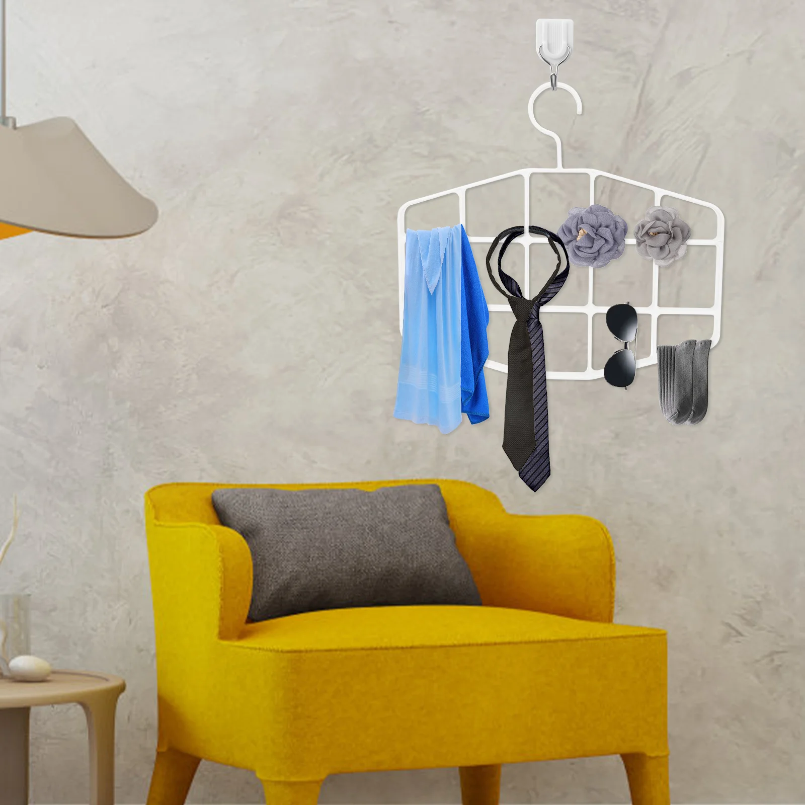 

Plastic Multifunctional Storage Hanger Space Saving Closet ganizer Multilayer Scarf Rack Household Belt Sock Hanger Wardrobe