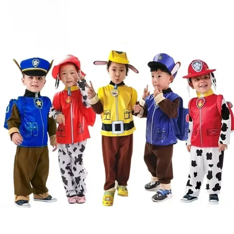 Patrulhas dos desenhos animados figura rocky escombros skye marshall zuma perseguição cosplay traje halloween purim crianças festa de aniversário vestido extravagante