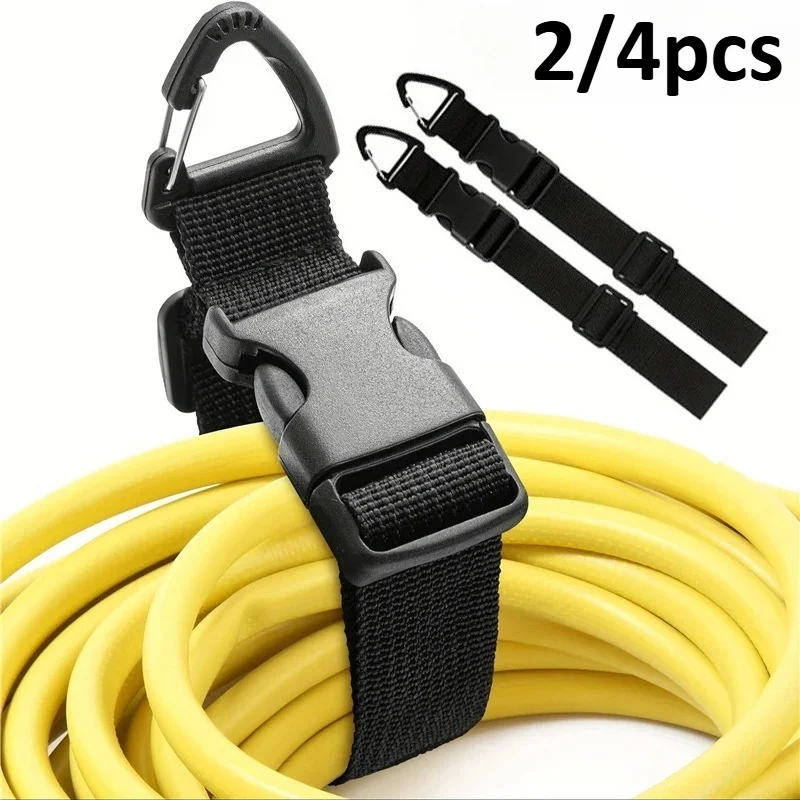 2/4pcs 45cm Adjustable Buckle Wire Manager Nylon Heavy Cord Organizer Holder With Triangle Buckle Extension Cord Organizer
