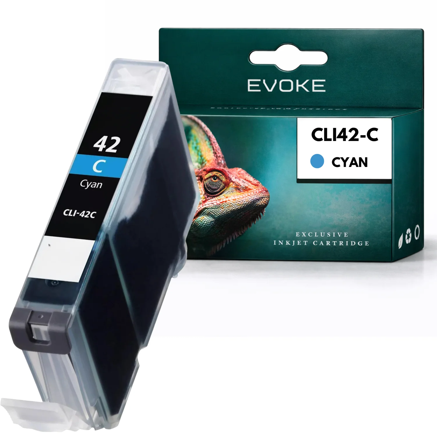 Evoke Compatibele Inkt voor Canon Cli42 Cli-42 6385B001 Cyaan Pixma Pro 100 Pro 100 S